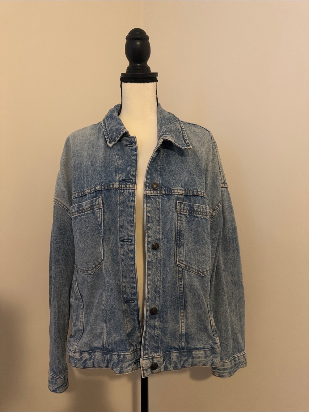 Free People Opal Swing Denim Jacket- Large